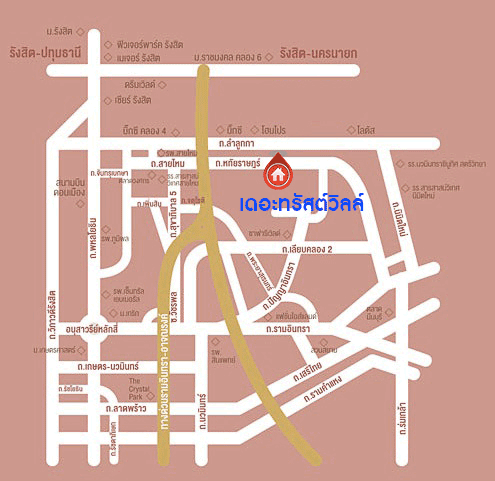 บ้านเดี่ยวมือสอง ม.เดอะทรัสต์วิลล์ วัชรพล–หทัยราษฏร์ บ้านสวยสไตล์คอนเทมโพลารี่ เนื้อที่ 52.5 ตร.ว. ฟังก์ชั่นครบ 3 ห้องนอน 2 ห้องน้ำ 2 ที่จอดรถ ทำเลดี เชื่อมต่อได้ทั้งถ.ลำลูกกา และถ.หทัยราษฏร์ และใกล้ทางด่วน